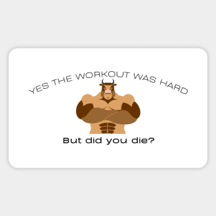 Hard Workout Motivation Sticker